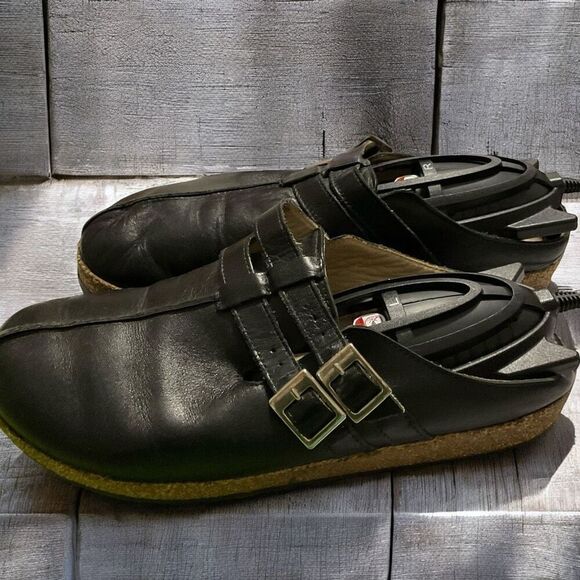 Haflinger Hope Women's sz 8 Leather Round Toe Slip On Indoor/Outdoor Clogs 39 /8 - Picture 1 of 13